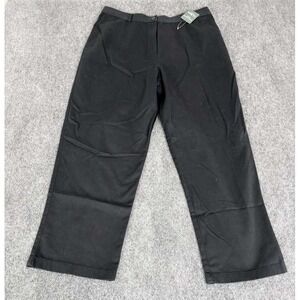NWT‎ LL Bean Cotton Bayside Twill Classic Fit Straight Leg Pants 20 Reg Black